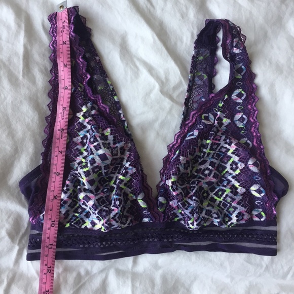 Xhilaration Purple Lace Wireless Bralette - Picture 7 of 9